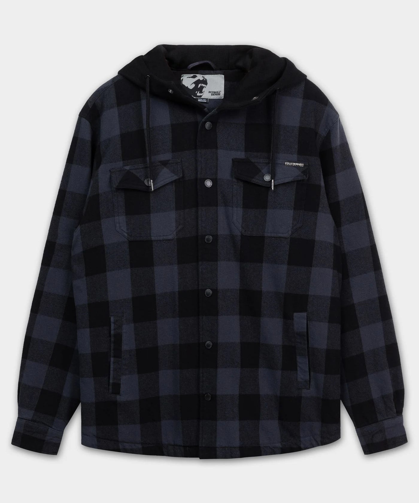 Pioneer-Padded Hoodie Flannel Shirt